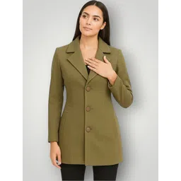 pepzoo Women Solid Double Breasted Casual Blazer-picture-10