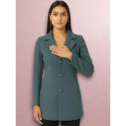 pepzoo Women Solid Double Breasted Casual Blazer-picture-14