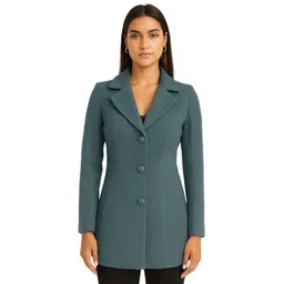 pepzoo Women Solid Double Breasted Casual Blazer-picture-32