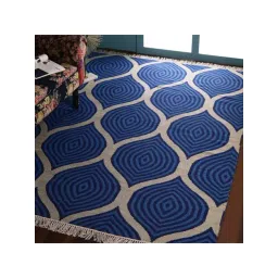 Pequra Blue & Beige Wool XL Carpet - Set of 1-picture-43