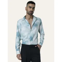 Perch White Slim Fit Printed Shirt-picture-21