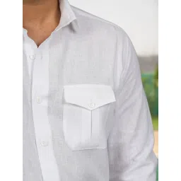 Perch White Slim Fit Shirt image 5