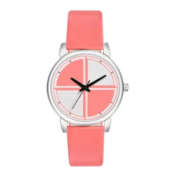 PERCLUTION ENTERPRISE Women Pink Printed Dial & Pink Leather Straps Analogue Watch PE358-picture-21