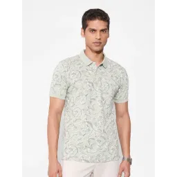 Peregrine By Pantaloons Baltic Cotton Slim Fit Printed Polo T-Shirt-picture-20
