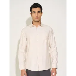 Peregrine By Pantaloons Beige Regular Fit Striped Shirt-picture-24