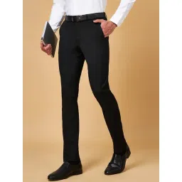 Peregrine by Pantaloons Black Slim Fit Trousers-picture-31