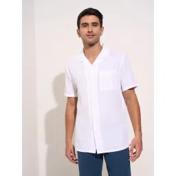 Peregrine by Pantaloons Bright White Slim Fit Solid Shirts-picture-39