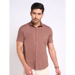 Peregrine By Pantaloons Brown Cotton Regular Fit Shirt-picture-45