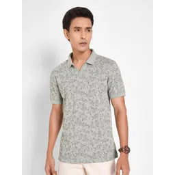 Peregrine by Pantaloons Floral Printed Polo Collar Slim Fit T-shirt-picture-28