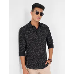 Peregrine by Pantaloons Floral Printed Spread Collar Cotton Casual Shirt-picture-27