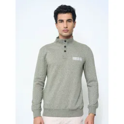 Peregrine By Pantaloons Light Grey Slim Fit Printed Sweatshirt-picture-20