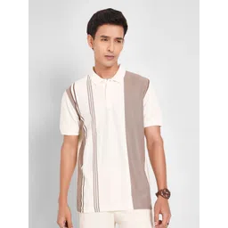 Peregrine by Pantaloons Men Colourblocked Polo Collar T-shirt-picture-27