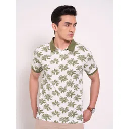 Peregrine by Pantaloons Men Floral Printed Polo Collar Tropical Pockets T-shirt-picture-18