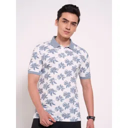 Peregrine by Pantaloons Men Floral Printed Polo Collar Tropical Pockets T-shirt-picture-26