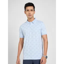 Peregrine by Pantaloons Men Geometric Printed Polo Collar T-shirt-picture-34