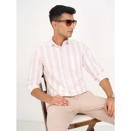 Peregrine by Pantaloons Men Slim Fit Striped Casual Shirt-picture-10