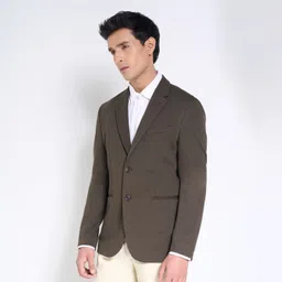 peregrine by pantaloons Men Solid Bandhgala Casual Blazer-picture-12