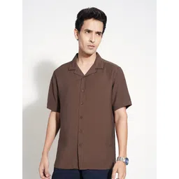 Peregrine by Pantaloons Men Solid Cuban Collar Casual Shirt-picture-16