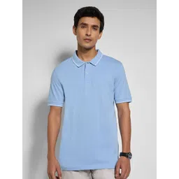 Peregrine by Pantaloons Men Solid Polo Collar Pure Cotton T-shirt-picture-25