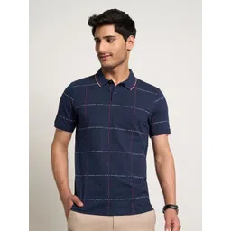 Peregrine by Pantaloons Men Typography Printed Polo Collar Cotton Slim Fit T-shirt-picture-13