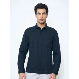 Peregrine By Pantaloons Navy Regular Fit Shirt-picture-45