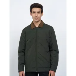 Peregrine By Pantaloons Olive Regular Fit Quilted Jackets-picture-25