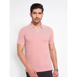 Peregrine By Pantaloons Pink Slim Fit Polo T-Shirt-picture-43