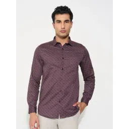 Peregrine By Pantaloons Purple Slim Fit Printed Shirt-picture-40