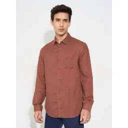 Peregrine By Pantaloons Rust Regular Fit Shirt-picture-21