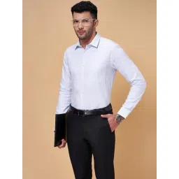 Peregrine by Pantaloons Sky Blue Cotton Slim Fit Striped Shirt-picture-36