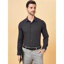 Peregrine by Pantaloons Slim Fit Cotton Striped Formal Shirt-picture-10