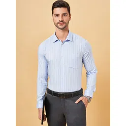 Peregrine by Pantaloons Slim Fit Cotton Striped Formal Shirt-picture-14