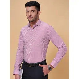 Peregrine by Pantaloons Slim Fit Vertical Striped Cotton Formal Shirt-picture-21