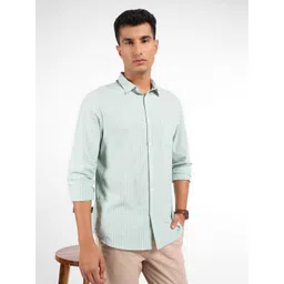 Peregrine by Pantaloons Striped Pure Cotton Casual Shirt-picture-39