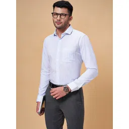 Peregrine by Pantaloons Vertical Striped Slim Fit Cotton Formal Shirt-picture-26