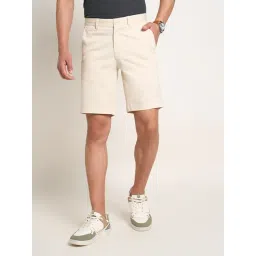 Peregrine By Pantaloons White Slim Fit Shorts-picture-22
