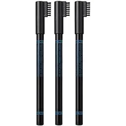 Perfect Eyebrow Pencil with Brush waterproof & Long-Lasting (Set Of 3) (Black) | Smudge proof Eyebrow Definer Pencil-picture-29