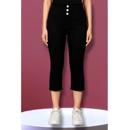 perfect outlet Solid Women Denim Three Fourths image 1