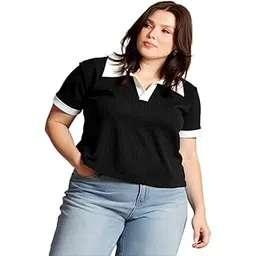 PERFECT PRODUCTIONS Black Women T-Shirt,Rib T-Shirt for Women.04-picture-12