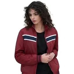 perfect productions Jacket,Stylish Jacket For Women,Casual Jacket,Winter Jacket, Maroon Winter Jacket For Women, Jacket,Full Sleeve Bomber Jacket,Light Weight Jacket,Jacket03.-picture-27