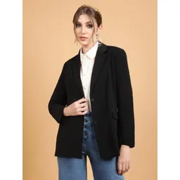 perfect productions Women Solid Single Breasted Formal Blazer-picture-13