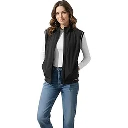 perfect productions Women’s Trendy Sleeveless Bomber Jacket|1-picture-39