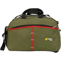 perfect star Sise Large 75 Liter Travel with 2 Wheels Duffle Bags for Travel Duffle with Trolly Luggage Bag Polyester (Mehndi red)-picture-48