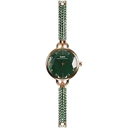 perfectly average Crystal Slider Green Watch | Latest Stylish Analog Round Dial Wristwatch Bracelet Design for Women & Girls | Water -Resistant with Japan Quartz Movement | Casual & Formal Watches-picture-49