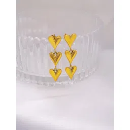 Perfectly Average Triple Heart Drop Earrings-picture-32