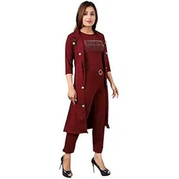 perfectpivot Women's Three Piece Dress with Shrug/Coat-picture-11
