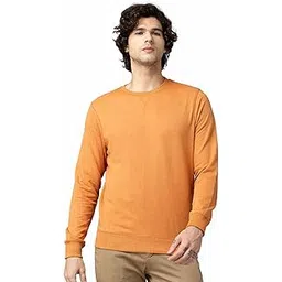 perfkt-u Men’s Casual Full Sleeve Round Neck Sweatshirt Mustard-picture-39