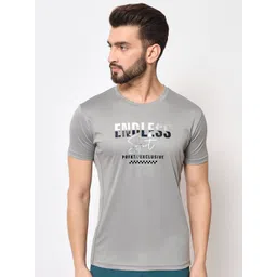 PERFKT-U Typography Printed Round Neck Rapid-Dry Sports T-Shirt image 1