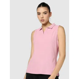 Performax Women Solid Polo Collar T-shirt-picture-13