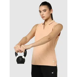 Performax Women Solid Polo Collar T-shirt-picture-14